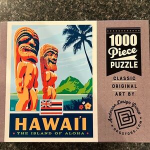 1000 pc Vintage Travel Poster Puzzle Hawaii Anderson Design Group